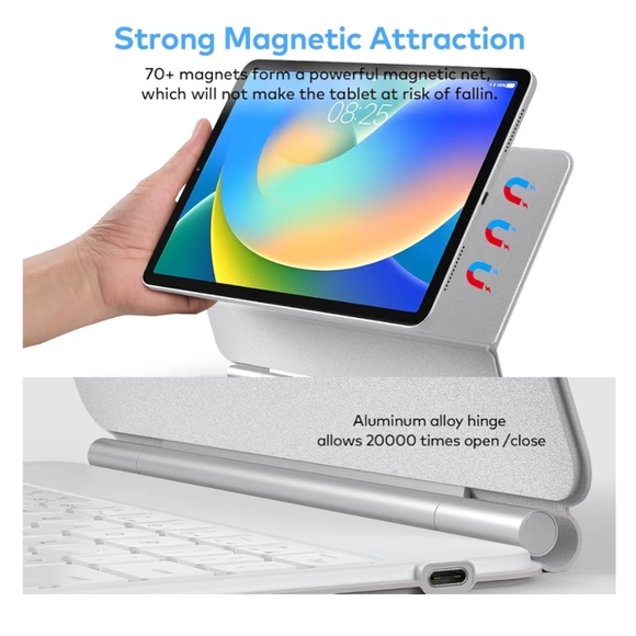 Runelk Magnetic Suspension Keyboard Case - White